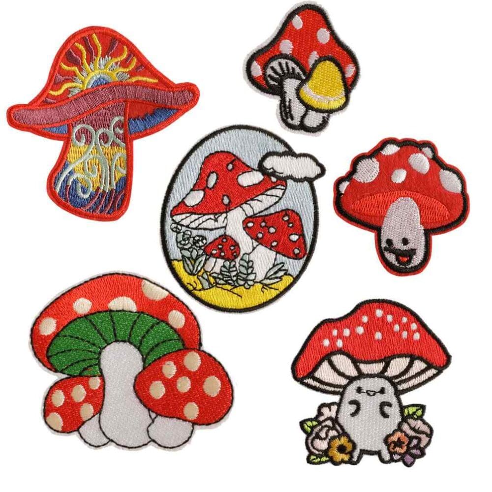 Red Mushroom Embroidered Patch