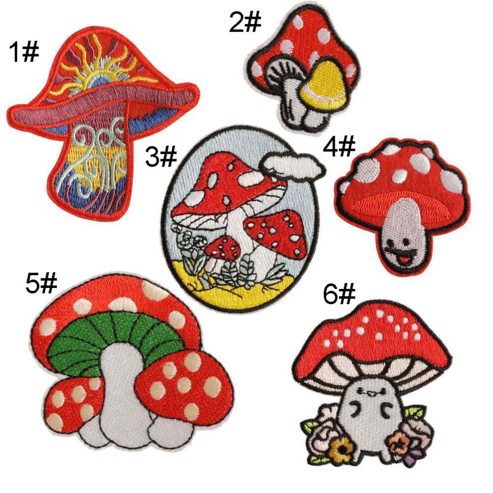 Red Mushroom Embroidered Patch