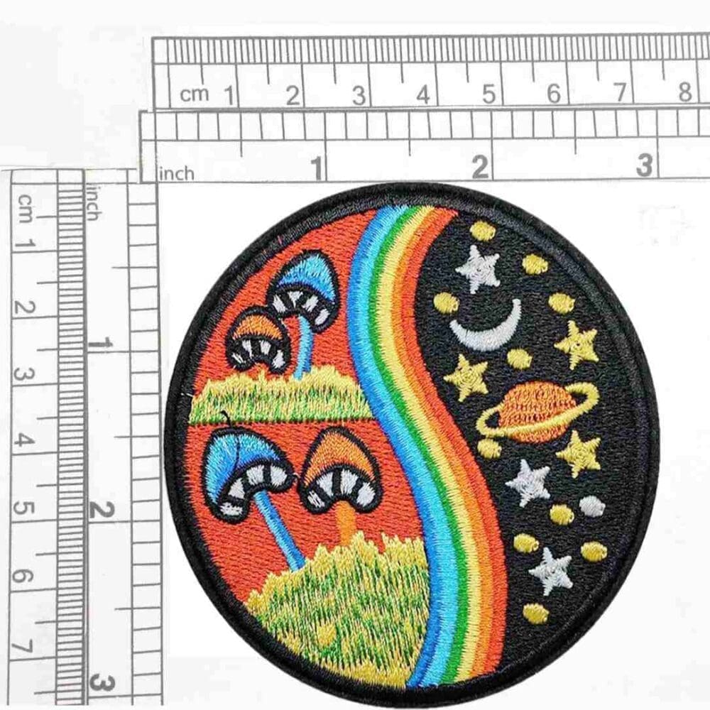 Rainbow Mushroom Iron On Patch