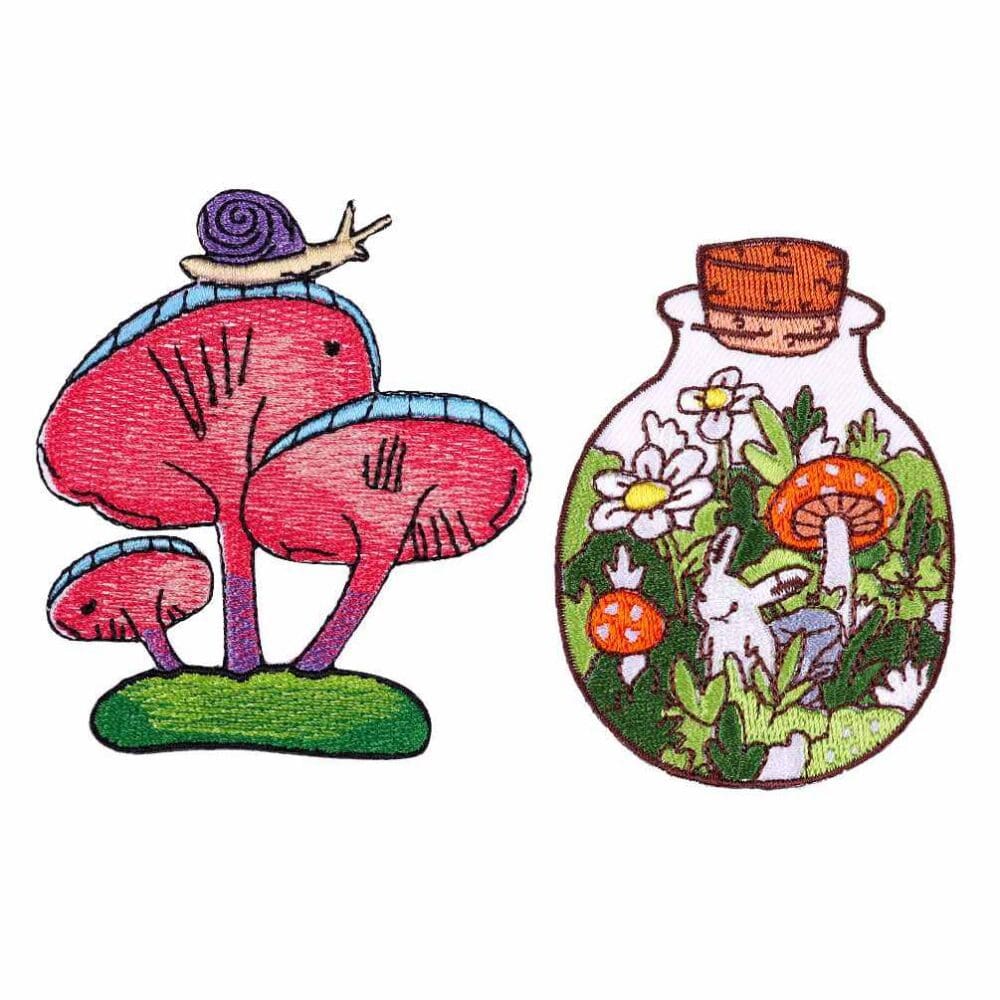 Mushroom Animal Iron On Patches